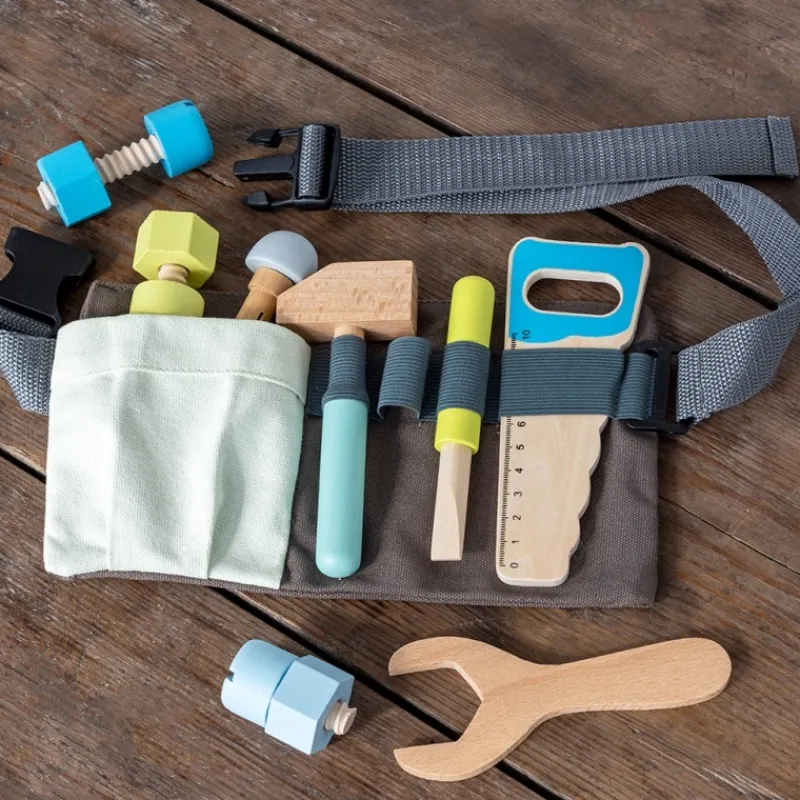 Rex London Wooden tools and tool belt playset Online