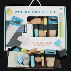 Rex London Wooden tools and tool belt playset Online