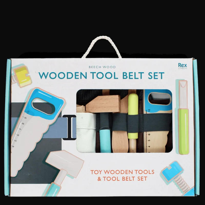 Rex London Wooden tools and tool belt playset Online