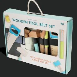 Rex London Wooden tools and tool belt playset Online