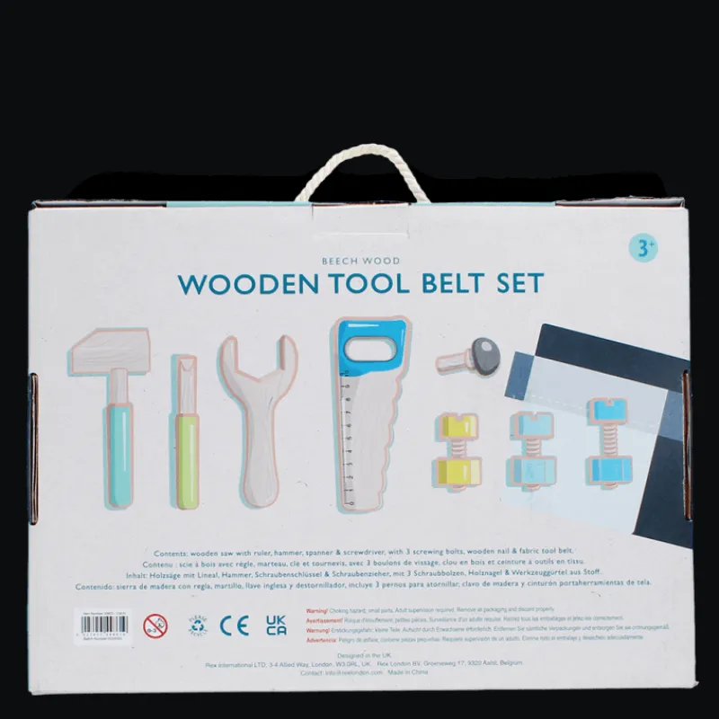 Rex London Wooden tools and tool belt playset Online