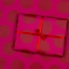 Rex London Wrapping paper (5 sheets) - Spotlight red on pink New