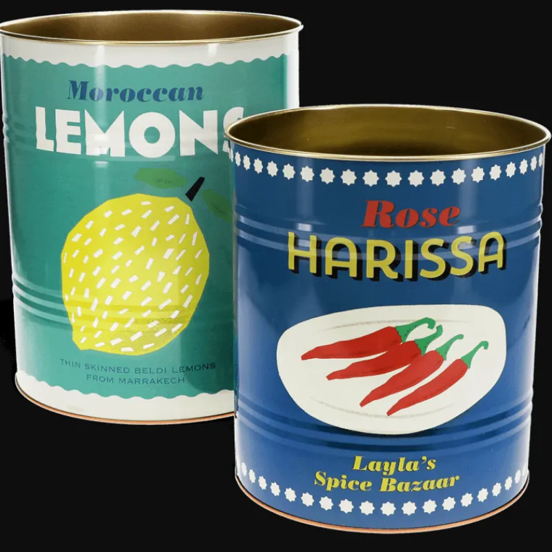 Rex London XL storage tins (set of 2) - Lemons and Harissa Sale